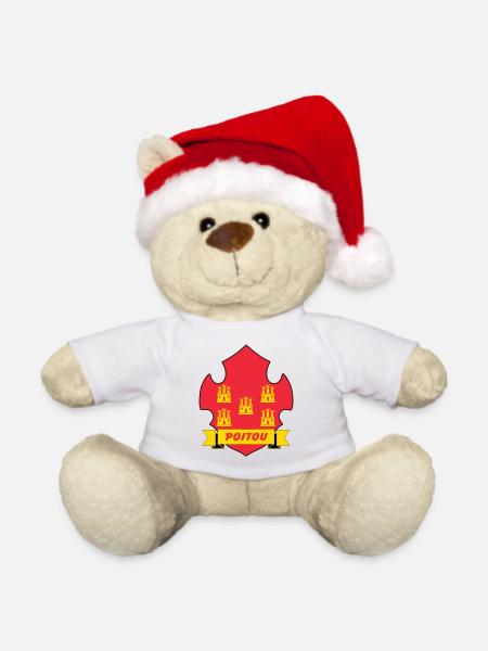 Poitou - Weihnachtsteddy - Weiß - Vorne