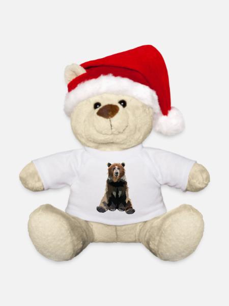Braunbär - Weihnachtsteddy - Weiß