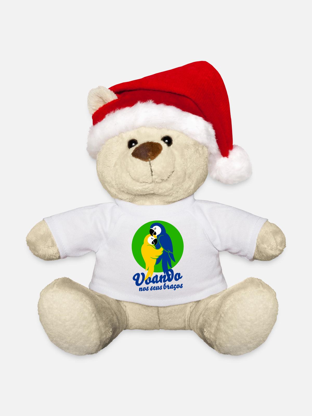 Voando nos seus braços – Romantisches Statement - Weihnachtsteddy - Weiß - Vorne