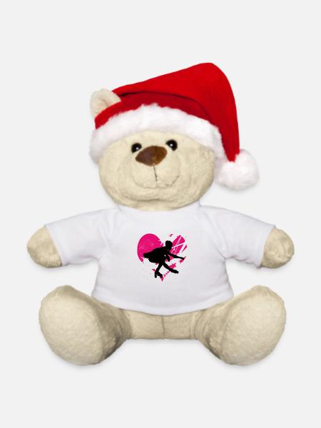 love motiv Rollkunstlauf 3 - Weihnachtsteddy - Weiß