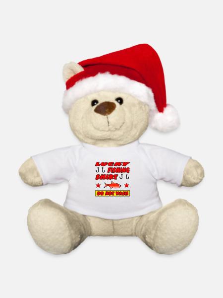 Angeln - Weihnachtsteddy - Weiß