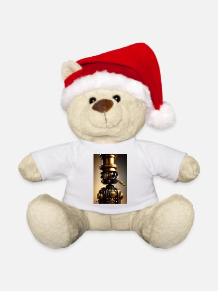 Steampunk Robot - Weihnachtsteddy - Weiß