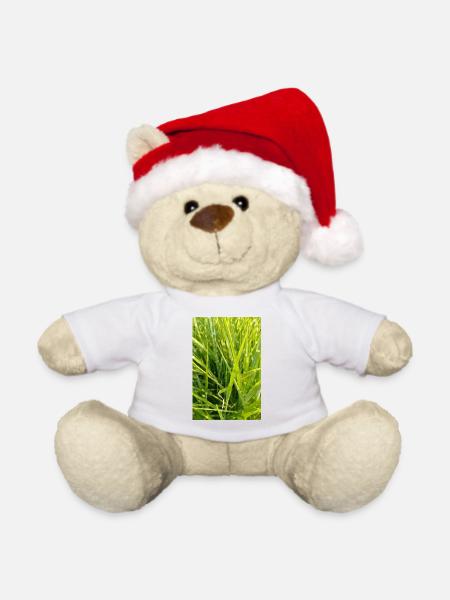 Grasduft Nahaufnahme - Weihnachtsteddy - Weiß
