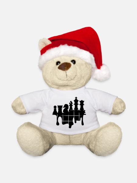 Schach Graffiti Schachspiel Figuren Knight rook - Weihnachtsteddy - Weiß