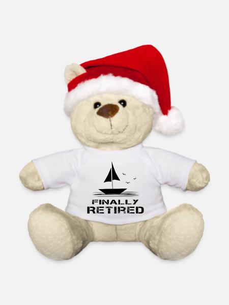 in Rente Ruhestand Geschenk Pensionierung - Weihnachtsteddy - Weiß