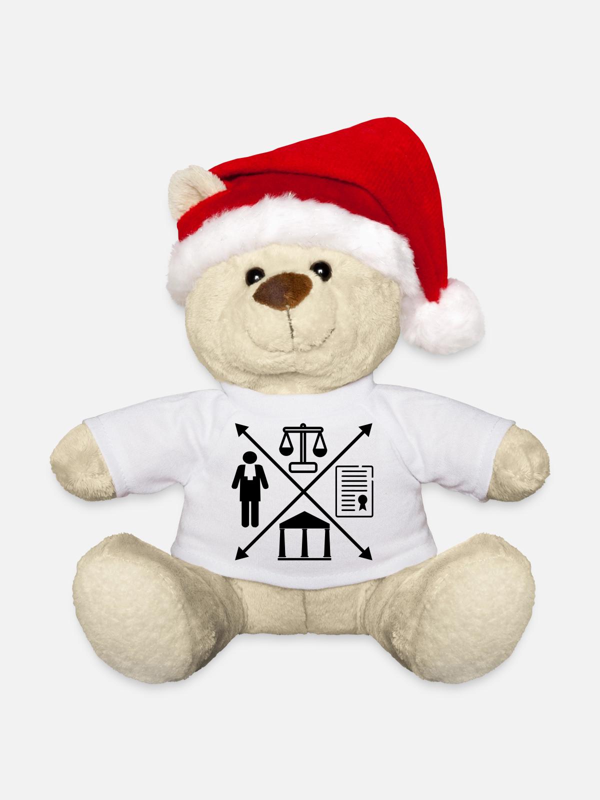 Jurist - Weihnachtsteddy - Weiß - Vorne