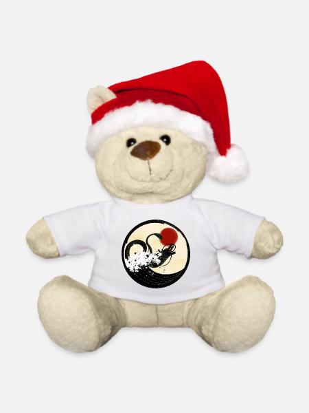 Chinesischer Drache - Weihnachtsteddy - Weiß