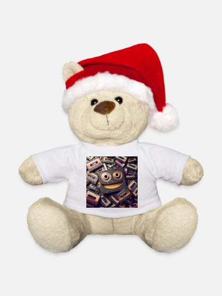 Kassette - Weihnachtsteddy - Weiß - Vorne