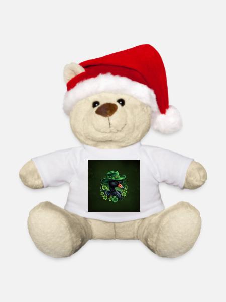 Irische Eleganz, - Weihnachtsteddy - Weiß