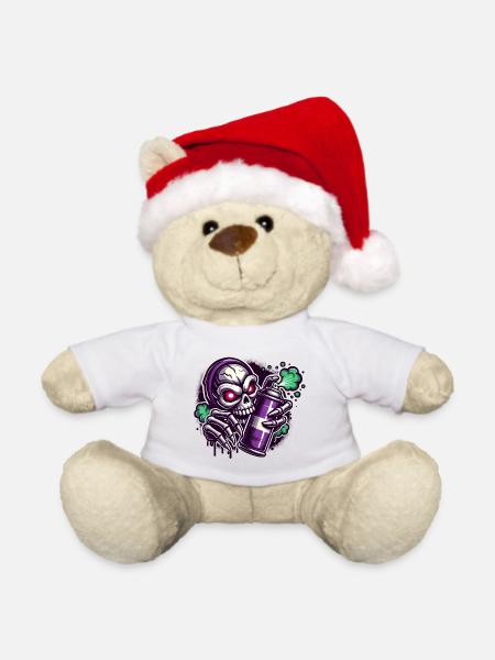 Totenkopf Sprayer - Weihnachtsteddy - Weiß