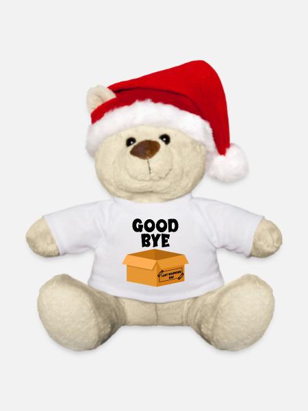 Letzter Arbeitstag – Auf Wiedersehen - Weihnachtsteddy - Weiß