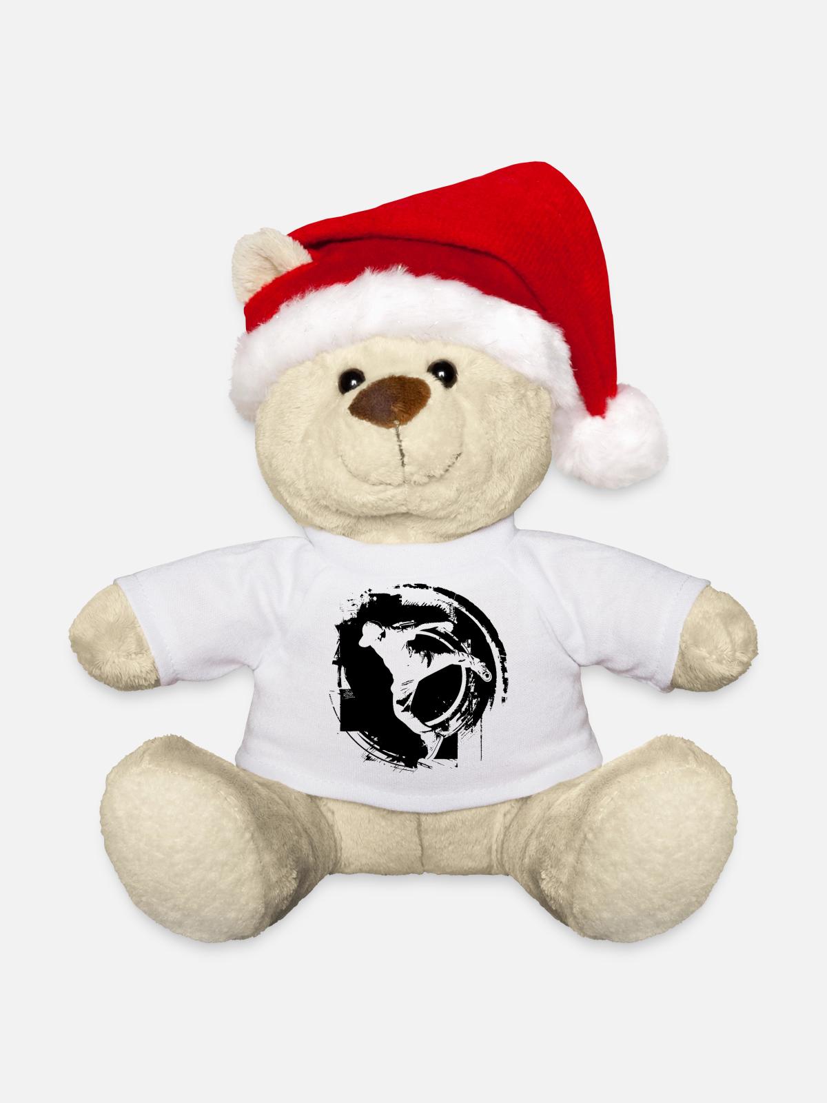 Breakdance - Weihnachtsteddy - Weiß - Vorne