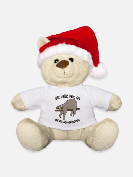 Faultier Der Wille war da ich hab ihn weggeschickt - Weihnachtsteddy - Weiß