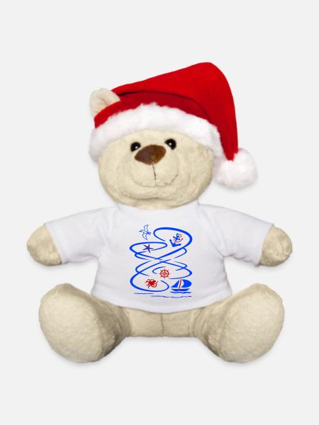 ahoi, maritim - Weihnachtsteddy - Weiß
