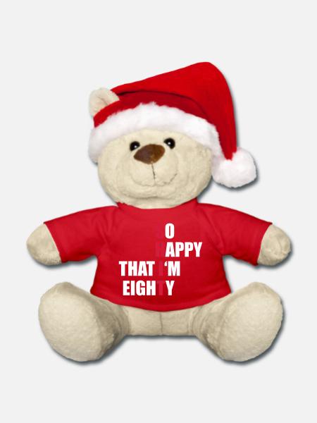 80 - Weihnachtsteddy - Rot