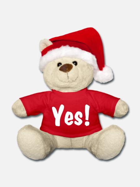 Yes! - Weihnachtsteddy - Rot