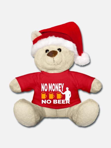 Bier - Weihnachtsteddy - Rot