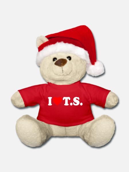 I love ts - Weihnachtsteddy - Rot