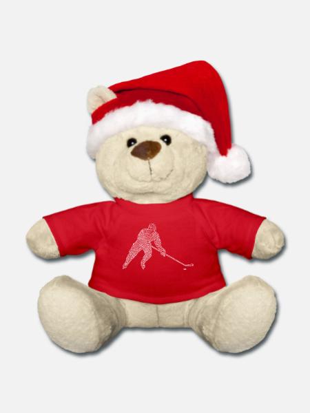 Hockey - Weihnachtsteddy - Rot