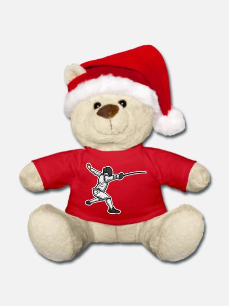 Kleiner Fechter - Weihnachtsteddy - Rot