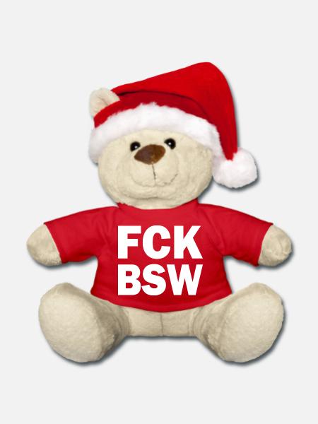 Fck bsw - Weihnachtsteddy - Rot