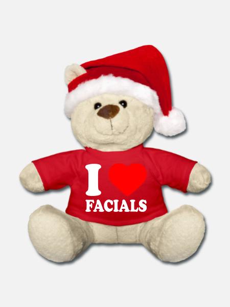 I love facials - Weihnachtsteddy - Rot