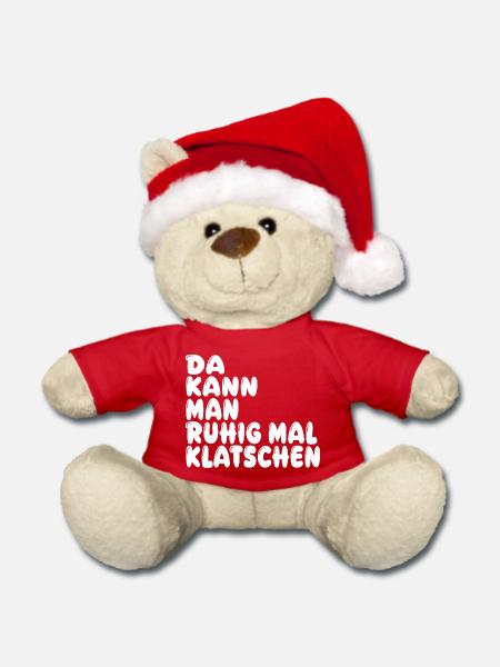 Klatschen - Weihnachtsteddy - Rot