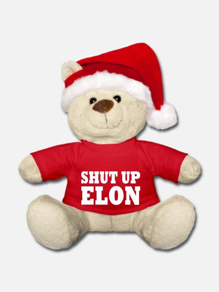 shut up elon - Weihnachtsteddy - Rot