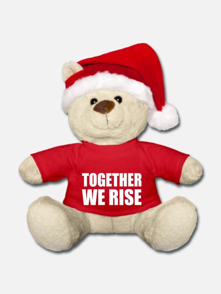 together we rise - Weihnachtsteddy - Rot