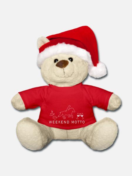 WEEKEND MOTTO - Weihnachtsteddy - Rot