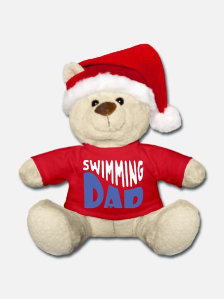 Schwimmvater - Weihnachtsteddy - Rot