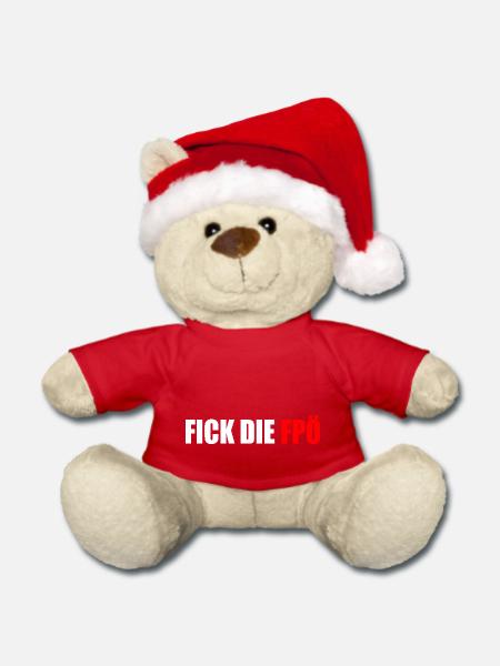 FICK DIE fpö - Weihnachtsteddy - Rot