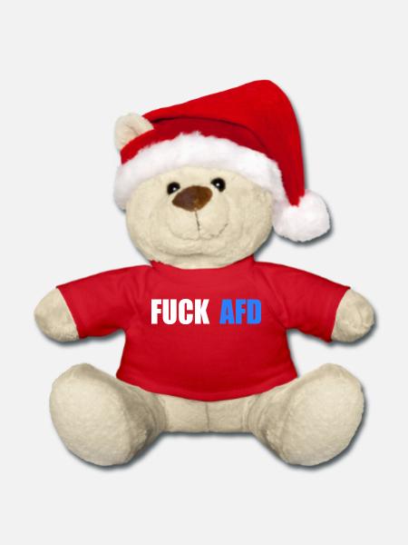 Fuck afd - Weihnachtsteddy - Rot