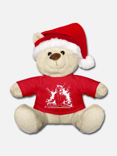 Dj Grafik - Weihnachtsteddy - Rot