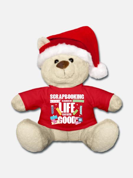 Scrapbooking Erinnerungen - Weihnachtsteddy - Rot