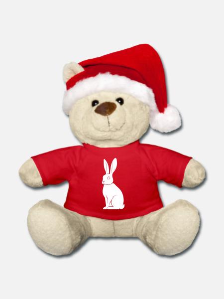 Kaninchen - Weihnachtsteddy - Rot
