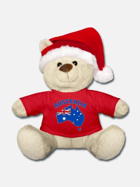 Australia Australien Flagge - Weihnachtsteddy - Rot