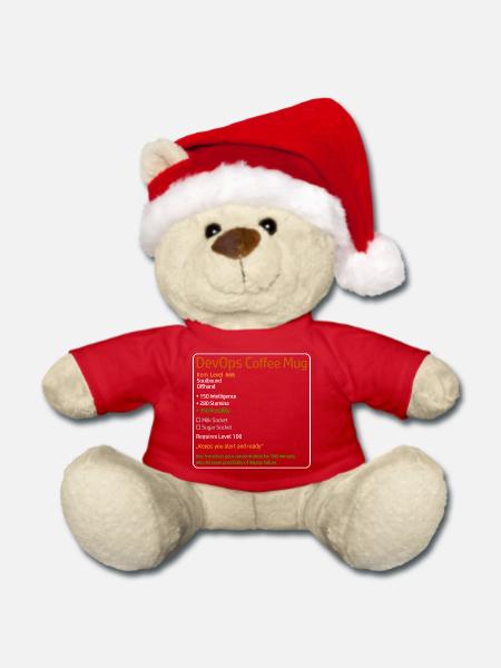 DevOps Kaffeetasse System Admin Theme - Weihnachtsteddy - Rot