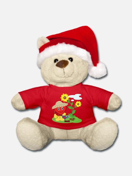 Mucki Naturbursche - Weihnachtsteddy - Rot