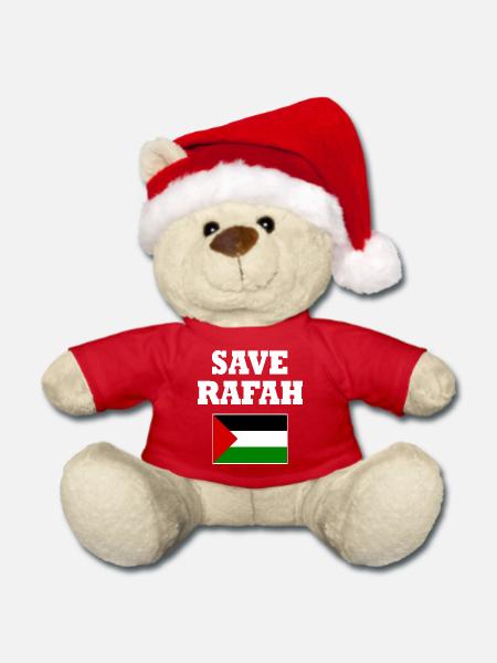 Save rafah - Weihnachtsteddy - Rot