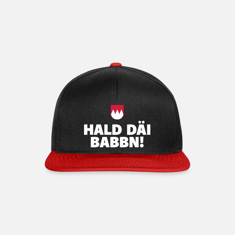 Halt Däi Babbn - Snapback Cap - Schwarz/Rot