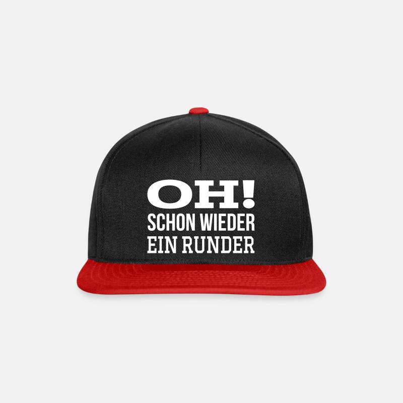 Runder Geburtstag Farbwechsel - Snapback Cap - Schwarz/Rot