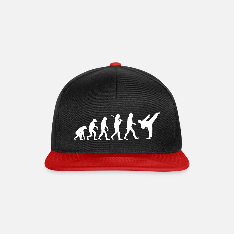Evolution Karate Judo Kampfsport MMA Japan Aikido - Snapback Cap - Schwarz/Rot