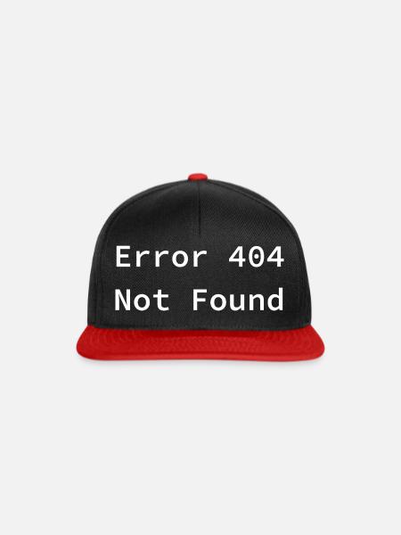404 Not Found - Snapback Cap - Schwarz/Rot
