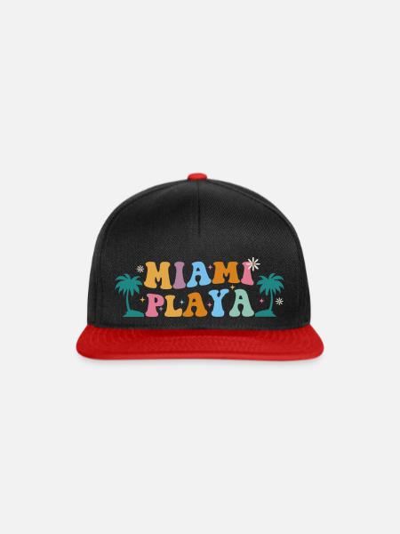Miami Beach - Snapback Cap - Schwarz/Rot