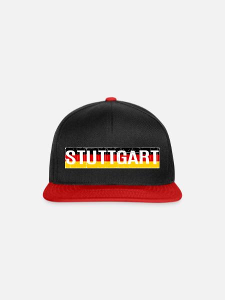 STUTTGART STUTTGARTER BADEN WÜRTTEMBERG DEUTSCHLAN - Snapback Cap - Schwarz/Rot