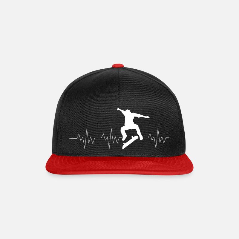 Skateboard Heartbeat - Casquette snapback - noir/rouge