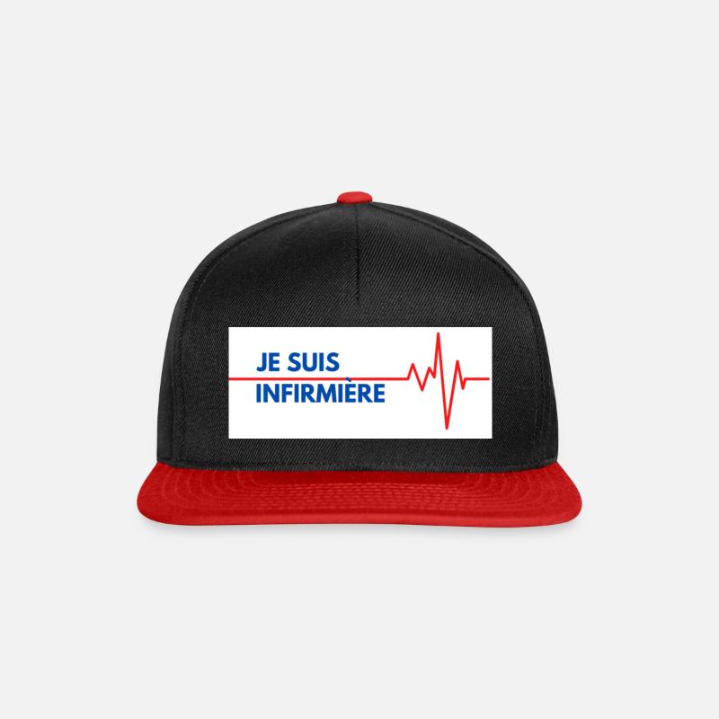 je suis infirmière - Casquette snapback - noir/rouge