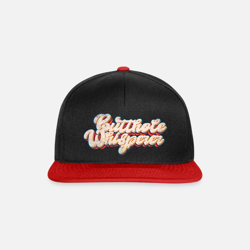 Arschloch-Flüsterer - Snapback Cap - Schwarz/Rot