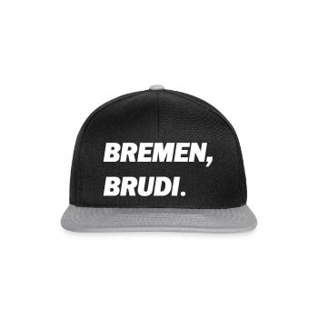BREMEN, BRUDI. - Snapback Cap - Schwarz/Grau - Vorne